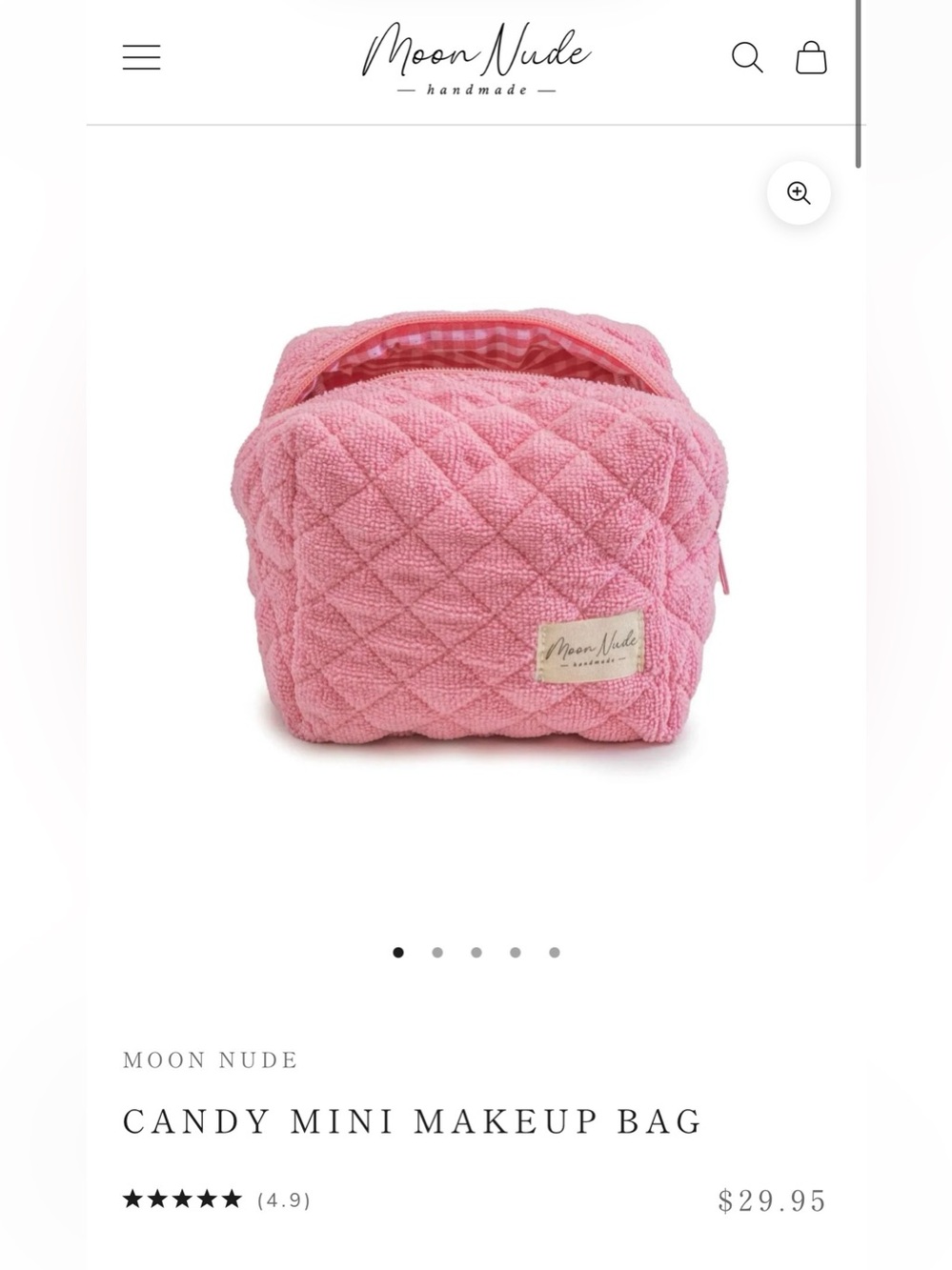 Moon Nude Candy Mini Makeup Bag